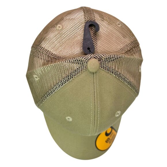 Carhartt Men's MSPS Rugged Flex Mesh-Back Logo Patch Snapback Tan Cap Hat - Picture 6 of 13